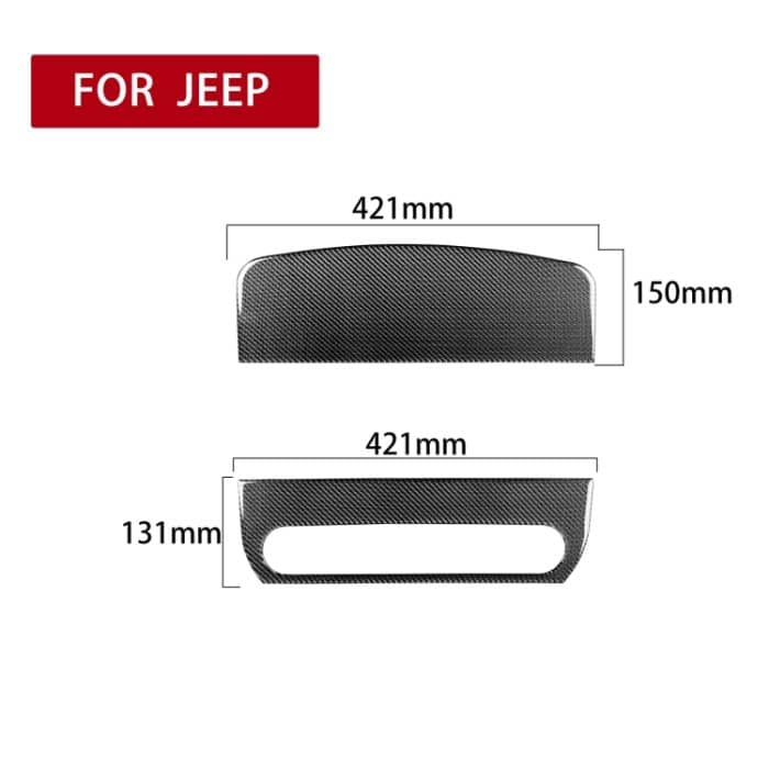 2 in 1 Auto Kohlenstofffaser-Front-Passagiersitz-Handlauf-dekorativer Aufkleber für Jeep Wrangler JK 2007-2010, linke und rechter Antrieb universell – Bild 2
