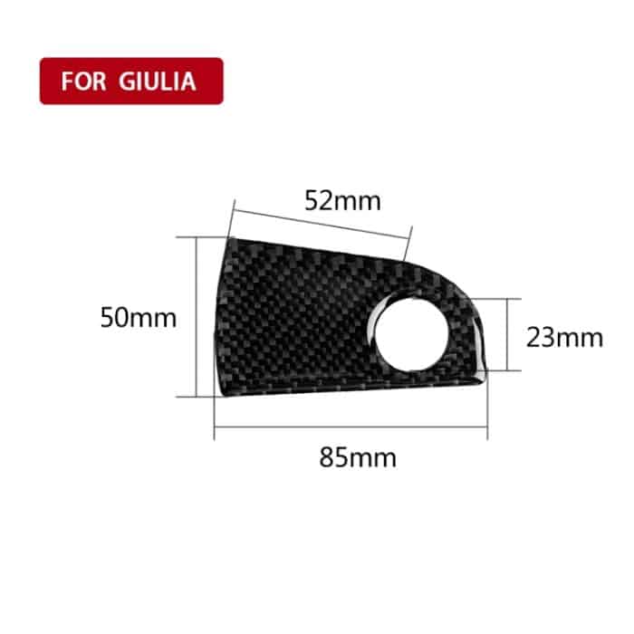 Auto Kohlefaser Beifahrersitz Lagerung dekorativer Aufkleber für Alfa Romeo Giulia 2017-2019, linke Fahrt – Bild 2