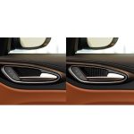 4 in 1 Autokohle-Kohlenstofffaser-Innentürschüssel dekorativer Aufkleber für Alfa Romeo Giulia 2017-2019, linke und rechte Antrieb universell – Bild 6
