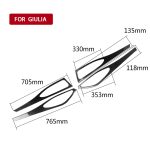 4 in 1 Auto Kohlenstofffasertür Dekorative Aufkleber für Alfa Romeo Giulia 2017-2019, linke und rechte Antrieb universell – Bild 2