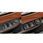 4 in 1 Auto Kohlenstofffaserfenster Button Panel Dekorativer Aufkleber für Alfa Romeo Giulia 2017-2019, Linke Fahrt – Bild 6