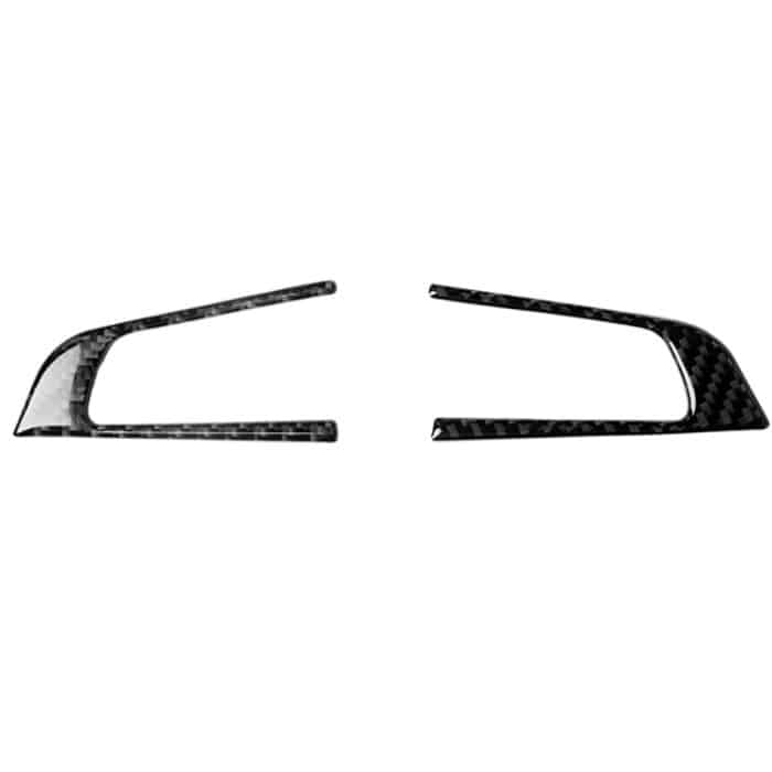 CRP8631.jpg 2 in 1 Autokohle-Kohlenstofffaser-Lenkradknopf-dekorativer Aufkleber für Alfa Romeo Giulia Stelvio 2017-2019, links und rechts fahren universell – Bild 1