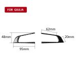 2 in 1 Autokohle-Kohlenstofffaser-Lenkradknopf-dekorativer Aufkleber für Alfa Romeo Giulia Stelvio 2017-2019, links und rechts fahren universell – Bild 2