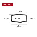 Car Carbon Fiber Scheinwerferschalter Panel Dekorativer Aufkleber für Alfa Romeo Giulia 2017-2019, Rechtsfahrt – Bild 2
