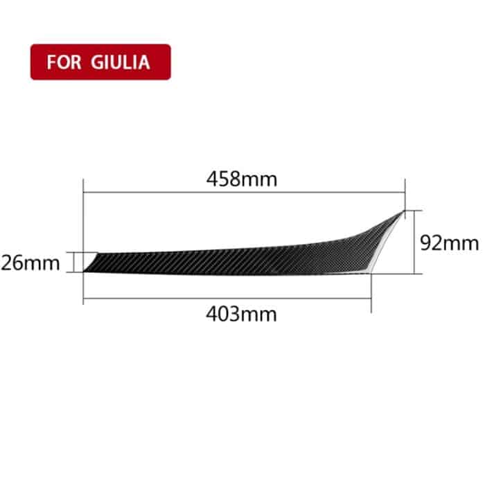 Car Carbon Fiber Dashboard Dekorative Aufkleber für Alfa Romeo Giulia 2017-2019, Rechtsfahrt – Bild 2