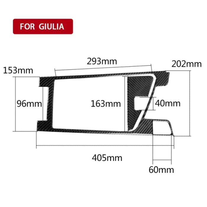 2 in 1 Auto Kohlenstofffaser Armlehnenkasten Dekorative Aufkleber für Alfa Romeo Giulia 2017-2019, Rechtsfahrt – Bild 2
