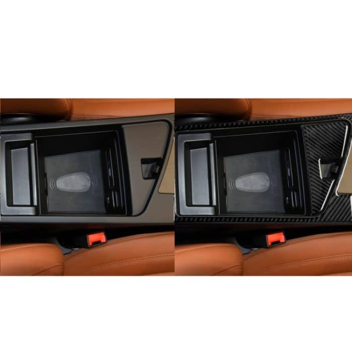 2 in 1 Auto Kohlenstofffaser Armlehnenkasten Dekorative Aufkleber für Alfa Romeo Giulia 2017-2019, Rechtsfahrt – Bild 6