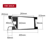 2 in 1 Auto Kohlenstofffaser Armlehnenkasten dekorative Aufkleber für Alfa Romeo Giulia 2017-2019, linke Fahrt – Bild 2