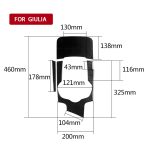 3 in 1 auto kohlenstofffaserzahnradrahmen panel dekorativer aufkleber für alfa romeo giulia 2017-2019, rechts fahren – Bild 2