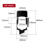 3 in 1 auto kohlenstofffaserzahnradrahmen panel dekorativer aufkleber für alfa romeo giulia 2017-2019, linke fahren – Bild 2