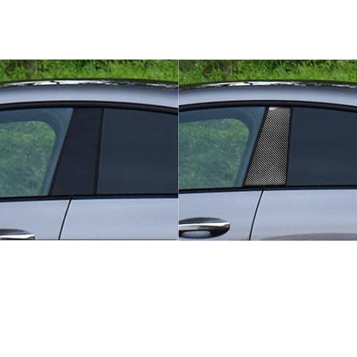 2 in 1 Auto Kohlenstofffaser B-Säule dekorativer Aufkleber für Mercedes-Benz CLA W117 2013-2019, linke und rechte Antrieb universell – Bild 6