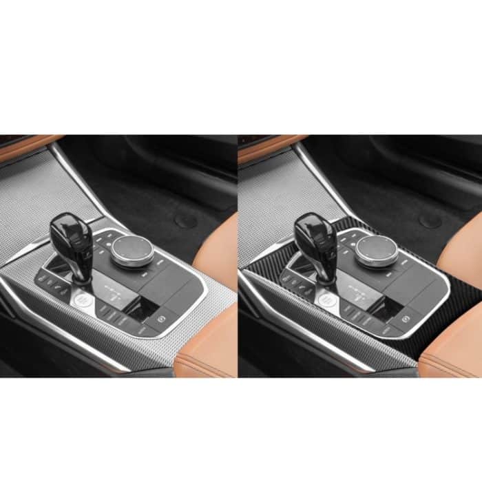 Auto Kohlenstofffaser-Gang-Position dekorativer Aufkleber für BMW 3-Serie G20 / G28 / 325LI / 330D / 335 2019-2020, rechts fahren – Bild 6