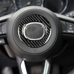 Auto Kohlefaser-Lenkradkreis-dekorativer Aufkleber für Mazda CX-5 2017-2018, links und rechts Antrieb universell – Bild 5