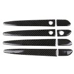 Auto Kohlefaser außerhalb des Türgriffs mit intelligentem Loch dekorativer Aufkleber für Mazda CX-5 2017-2018, linke Fahrt