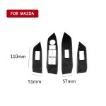 Auto Kohlefaserfenster Buttons Panel dekorativer Aufkleber für Mazda CX-5 2017-2018, Rechtsfahrt – Bild 2