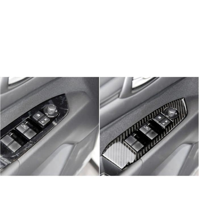 Auto Carbon Fiber Fenstertasten Panel Dekorative Aufkleber für Mazda CX-5 2017-2018, linke Fahrt – Bild 6