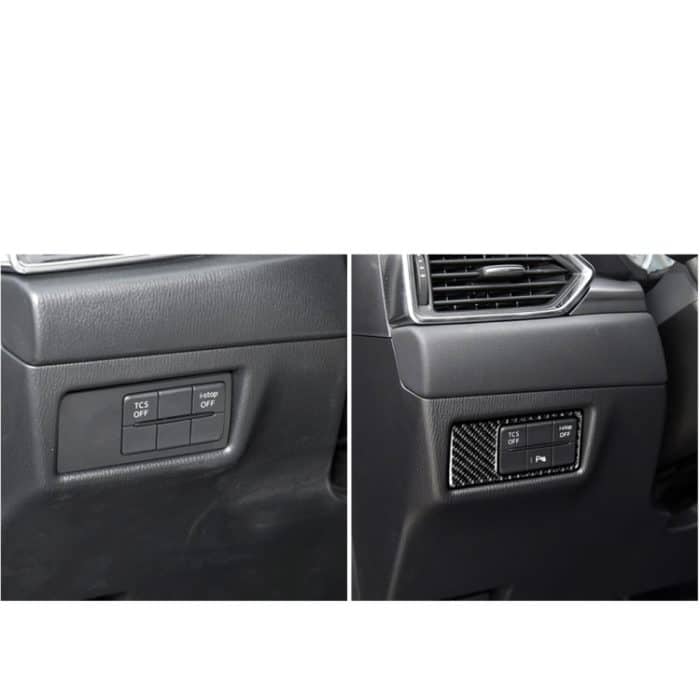 Auto Kohlefaserscheinwerfer Panel Dekorativer Aufkleber für Mazda CX-5 2017-2018, linke Fahrt – Bild 6