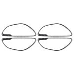 4 PCS Car Carbon Fiber Einfarbiger Griff Dekorativer Aufkleber für Mercedes-Benz C Klasse W205 2015-2018 / GLC X253 2016-2018, Links- und Rechtsantrieb Universal