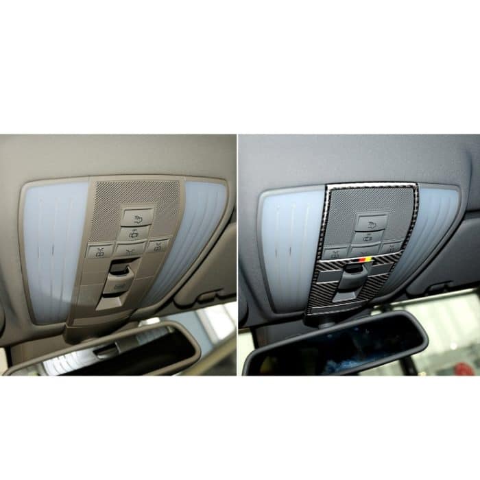 Auto Kohlefaser Deutsche Farbe Leselampe Dekorativer Aufkleber für Mercedes-Benz C Clase W204 2007-2013 / E Klasse W212 2010-2012, Links- und Rechtsantrieb Universal – Bild 5