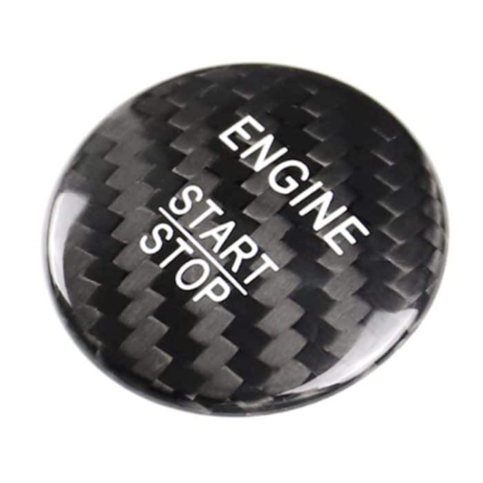 Auto Carbon Fiber Solid Color Ein-Klick-Startknopf Dekorativer Aufkleber für Mercedes-Benz Links- und Rechtsantrieb Universal – Bild 3