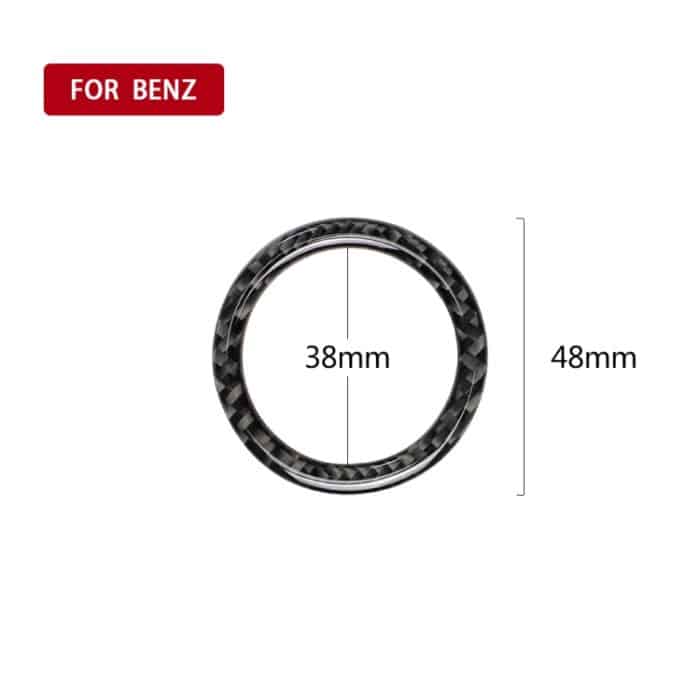 Auto Carbon Fiber Solid Color Ein-Klick-Startring Dekorativer Aufkleber für Mercedes-Benz Links- und Rechtsantrieb Universal – Bild 2
