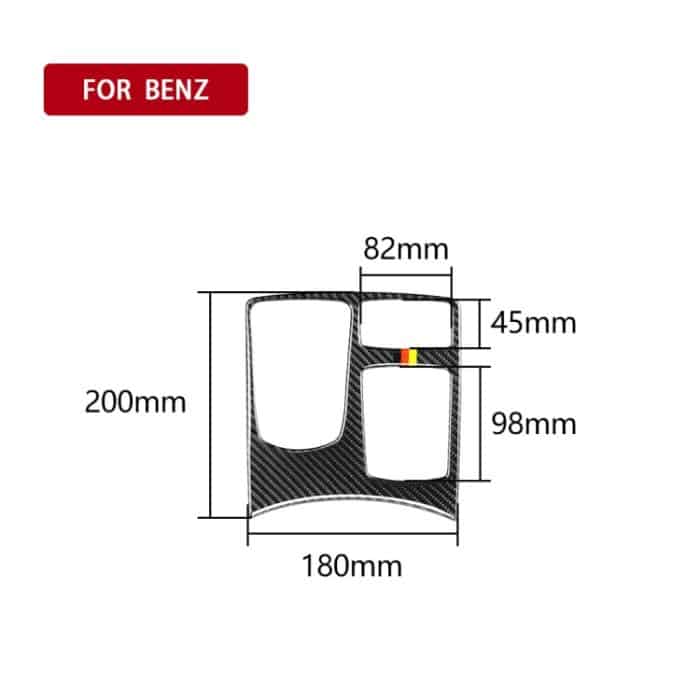 Auto Kohlefaser Deutsche Farbe Zentrale Armlehnenbox Multimedia Panel B Dekorativer Aufkleber für Mercedes-Benz GLE 2015-2018 / GLS 2016-2018 / M Klasse 2012-2015, Linkslenker – Bild 2