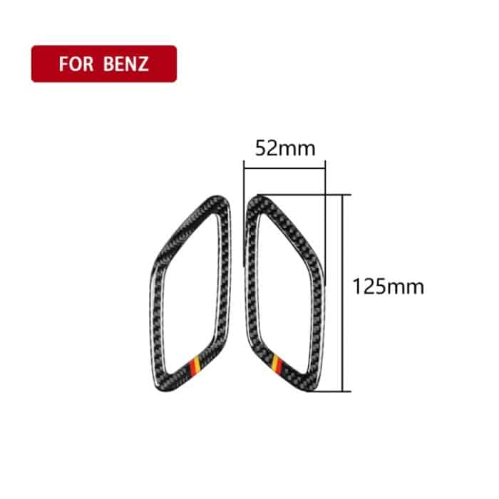 Auto Carbon Fiber German Color Dashboard Luftauslass Dekorativer Aufkleber für Mercedes-Benz A Klasse 2013-2018 / CLA 2014-2018 / GLA 2015-2018, Links- und Rechtsantrieb Universal – Bild 2