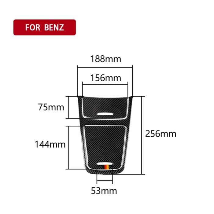 Auto Kohlefaser Deutsche Farbe Zentrales Bedienfeld Dekorativer Aufkleber für Mercedes-Benz A Klasse 2013-2018 / CLA 2013-2017 / GLA 2013-2017, Links- und Rechtsantrieb Universal – Bild 2