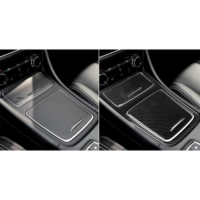 Auto Carbon Fiber Solid Color Zentrales Bedienfeld Dekorativer Aufkleber für Mercedes-Benz A Klasse 2013-2018 / CLA 2013-2017 / GLA 2013-2017, Links- und Rechtsantrieb Universal – Bild 5