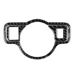 Auto Carbon Fiber Solid Color Scheinwerferschalter C Dekorativer Aufkleber für Mercedes-Benz A 2013-2018 / B Klasse 2013-2018 / C Klasse 2007-2013, Linkslenker