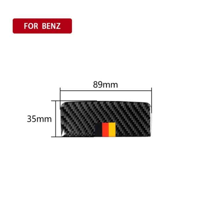 Auto Kohlefaser Deutsche Farbe Beifahrersitz Seitliche Aufbewahrungsbox Griff Dekorativer Aufkleber für Mercedes-Benz A Klasse 2013-2018 / CLA 2013-2018 / GLA 2015-2018, Links- und Rechtsantrieb Universal – Bild 2