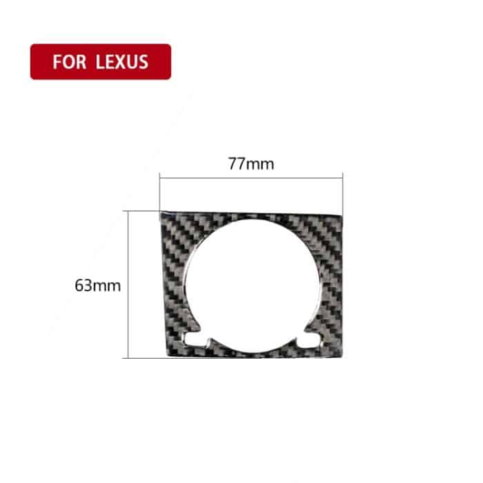 Auto Carbon Fiber Clock Dekorativer Aufkleber für Lexus RX300 / 270 / 200T / 450h 2016-2019, Links- und Rechtsantrieb Universal – Bild 2