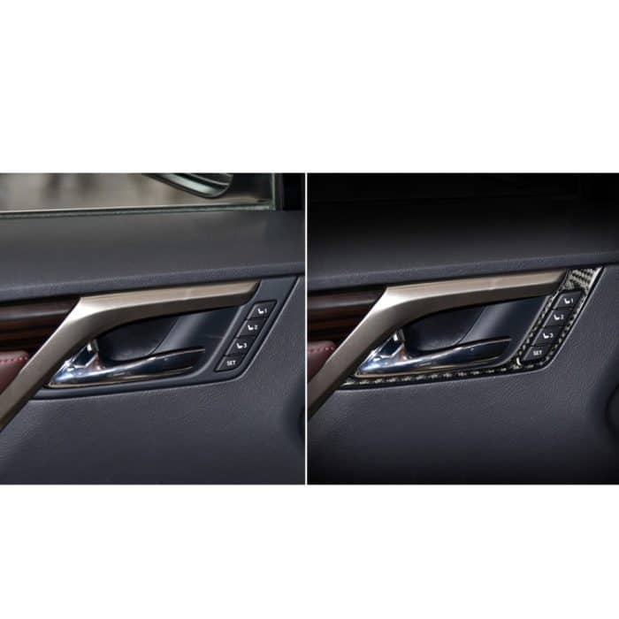 Auto Carbon Faser Vordertürgriff B Dekorativer Aufkleber für Lexus RX300 / 270 / 200T / 450h 2016-2019, Links- und Rechtsantrieb Universal – Bild 5