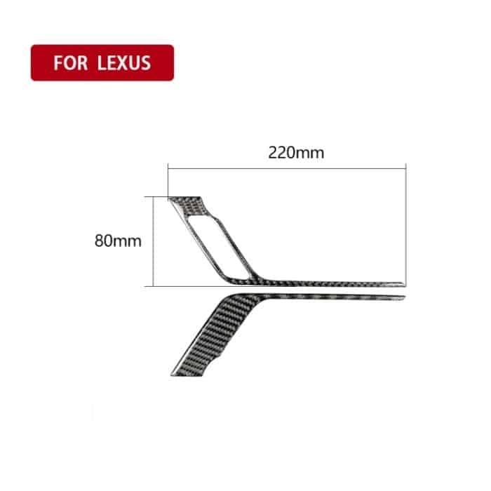 Auto Carbon Faser Vordertürgriff Ein dekorativer Aufkleber für Lexus RX300 / 270 / 200T / 450h 2016-2019, Rechtslenker – Bild 2