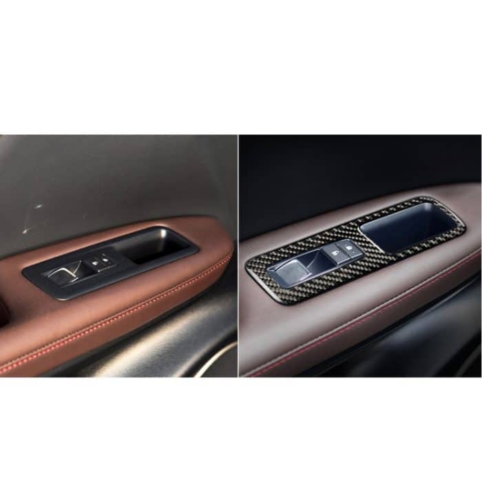 Auto Carbon Fiber Window Glass Lift Dekorativer Aufkleber für Lexus RX300 / 270 / 200T / 450h 2016-2019, Rechtslenker – Bild 5