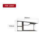 Auto Carbon Fiber Gear Panel Dekorativer Aufkleber für Lexus RX300 / 270 / 200T / 450h 2016-2019, Rechtsantrieb – Bild 2