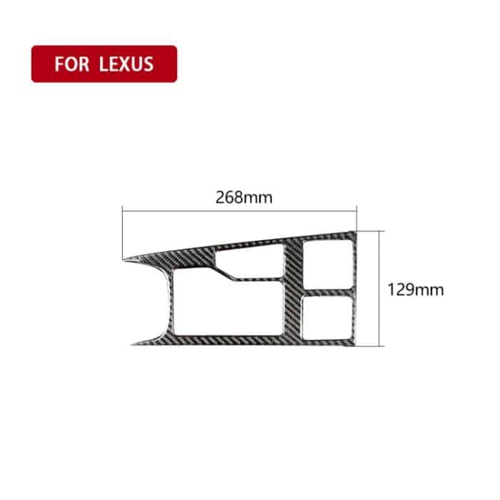 Auto Carbon Fiber Gear Panel Dekorativer Aufkleber für Lexus RX300 / 270 / 200T / 450h 2016-2019, Linksantrieb – Bild 2