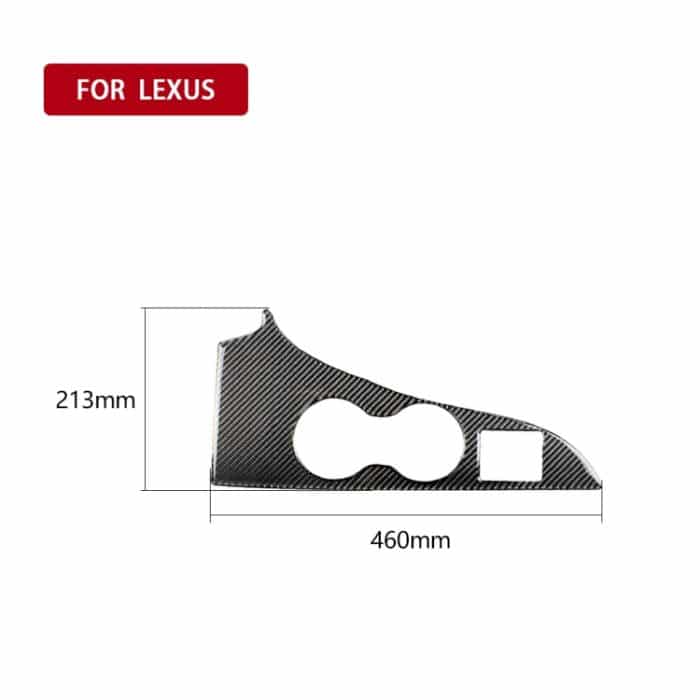 Auto Carbon Faser Wasserbecherhalter Panel dekorative Aufkleber für Lexus RX300 / 270 / 200T / 450h 2016-2019, Linksantrieb – Bild 2
