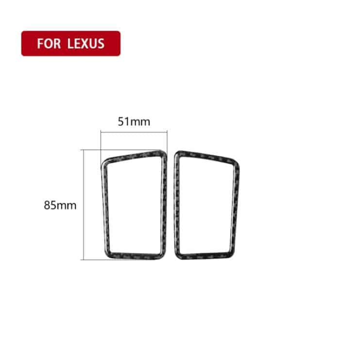Auto Carbon Fiber Dashboard Air Outlet Dekorativer Aufkleber für Lexus NX200 / 200t / 300h 2014-2021, Links- und Rechtsantrieb Universal – Bild 2