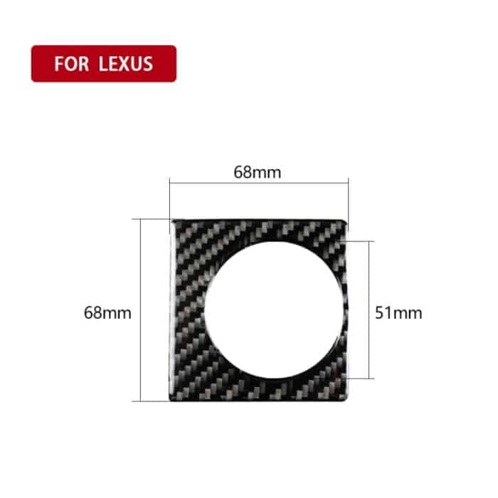 Auto Carbon Fiber Knob Dekorativer Aufkleber für Lexus NX200 / 200t / 300h 2014-2021, Links- und Rechtsantrieb Universal – Bild 2