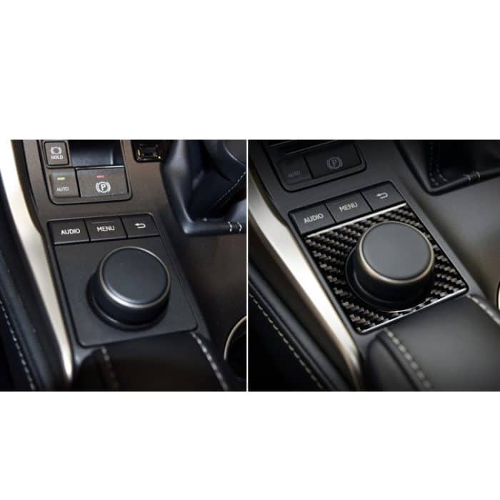 Auto Carbon Fiber Knob Dekorativer Aufkleber für Lexus NX200 / 200t / 300h 2014-2021, Links- und Rechtsantrieb Universal – Bild 5