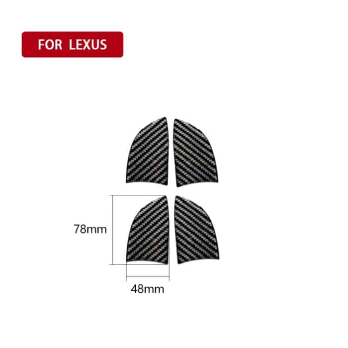Auto Carbon Faser Innentür Schüssel dekorativer Aufkleber für Lexus NX200 / 200t / 300h 2014-2021, Links- und Rechtsantrieb Universal – Bild 2