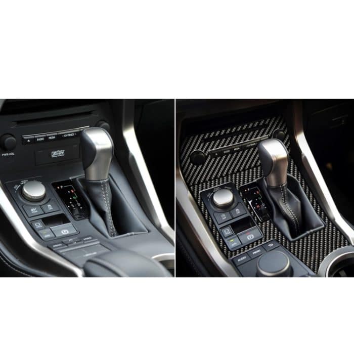 Auto Carbon Fiber CD Panel Dekorativer Aufkleber für Lexus NX200 / 200t / 300h 2014-2021, Links- und Rechtsantrieb Universal – Bild 5