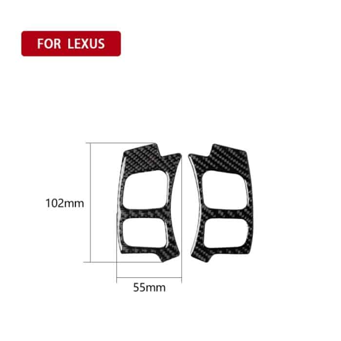 Auto Carbon Lenkradknopf Dekorativer Aufkleber für Lexus NX200 / 200t / 300h 2014-2021, Links- und Rechtsantrieb Universal – Bild 2