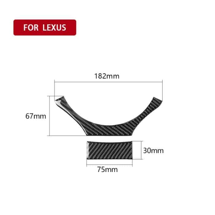 Auto Carbon Lenkradsätze dekorative Aufkleber für Lexus NX200 / 200t / 300h 2014-2021, Links- und Rechtsantrieb Universal – Bild 2
