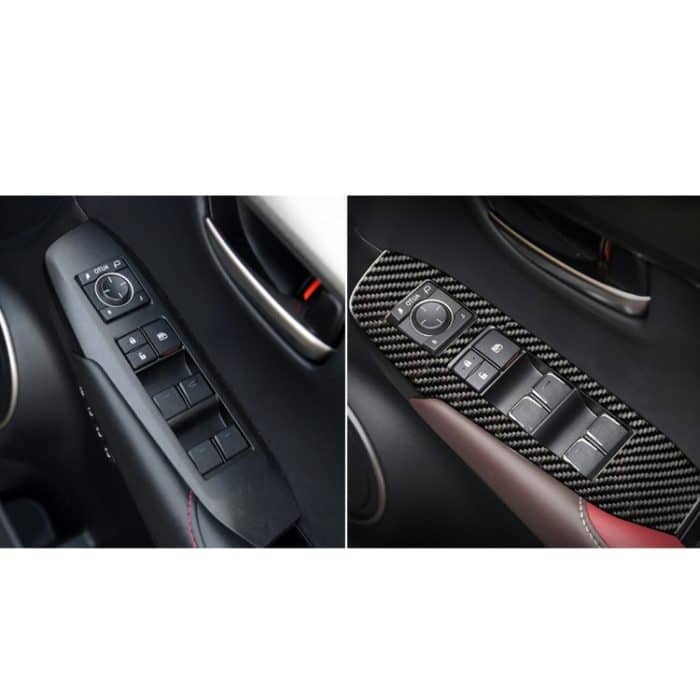 Auto Carbon Fiber Window Glass Lift Dekorativer Aufkleber für Lexus NX200 / 200t / 300h 2014-2021, Rechtslenker – Bild 5