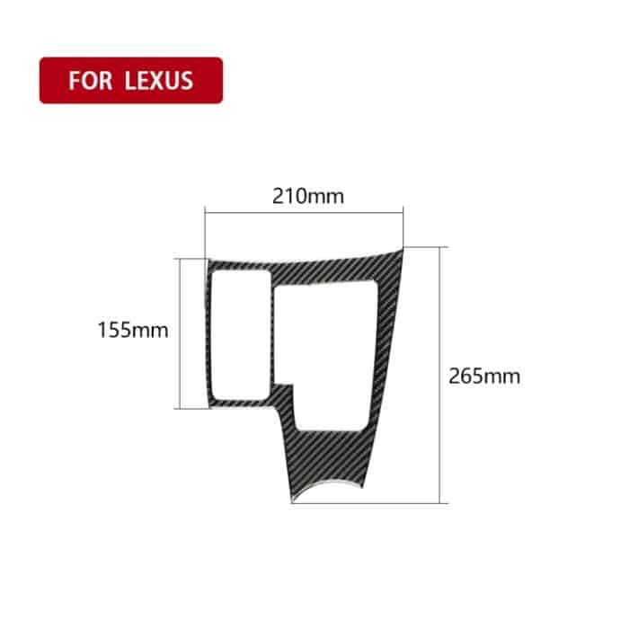 Car Carbon Fiber Gearshift Panel Ein dekorativer Aufkleber für Lexus NX200 / 200t / 300h 2014-2021, Linksantrieb – Bild 2