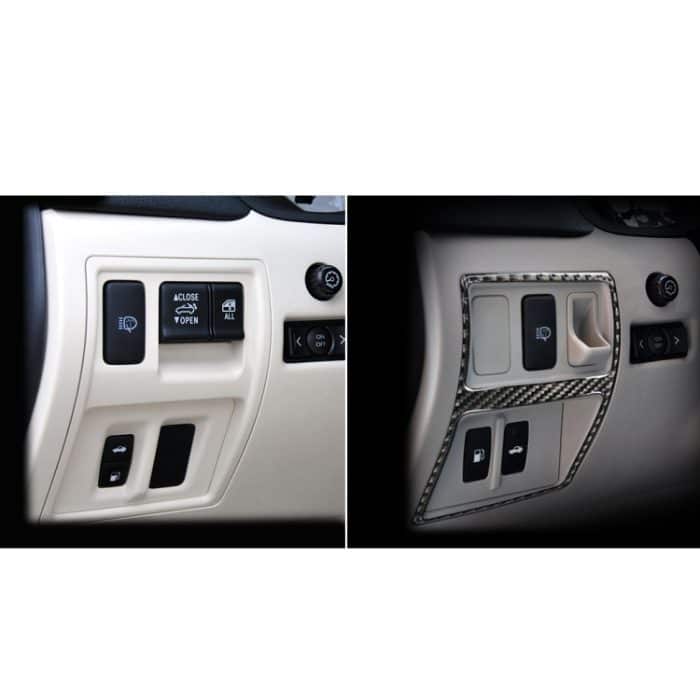Auto Carbon Fiber Trunk Switch Dekorativer Aufkleber für Lexus IS250 300 350C 2006-2012, Links- und Rechtsantrieb Universal – Bild 5