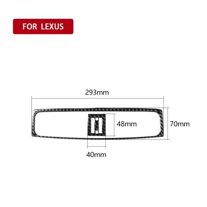 Auto Carbon Fiber Middle Air Outlet Dekorativer Aufkleber für Lexus IS250 300 350C 2006-2012, Links- und Rechtsantrieb Universal – Bild 2