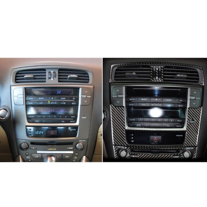Car Carbon Fibre Navigation Panel Ein dekorativer Aufkleber für Lexus IS250 300 350C 2006-2012, Links- und Rechtsantrieb Universal – Bild 5